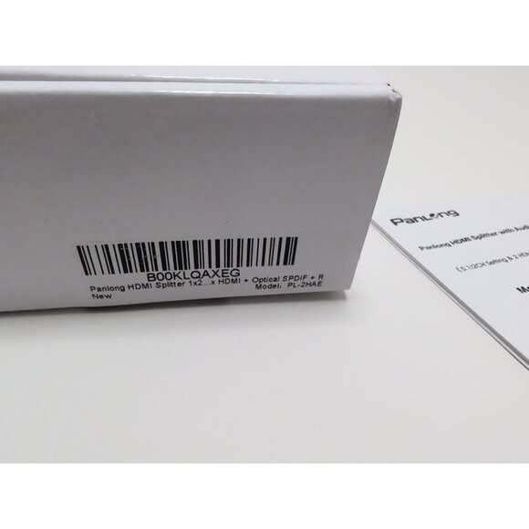 Panlong HDMI 1x2 Splitter with 5.1/2CH Toslink RCA Audio Extraction - Picture 10 of 10